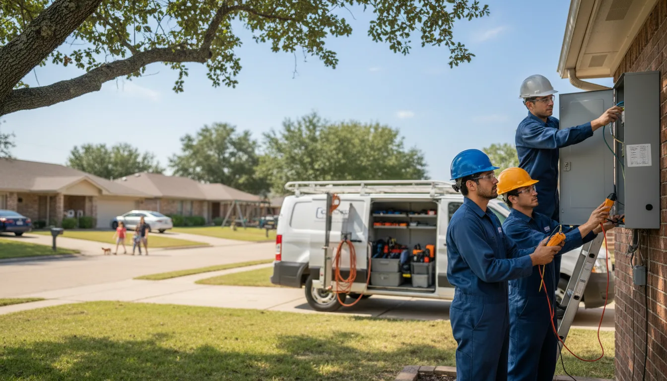 Certified electrician providing emergency electrical services in Van Meter, IA